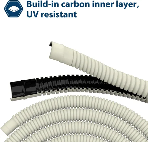 Vista 5 de Manguera de drenaje de agua de CA flexible para sistema universal de bomba de calor de aire acondicionado mini dividida sin conductos (20 pies)