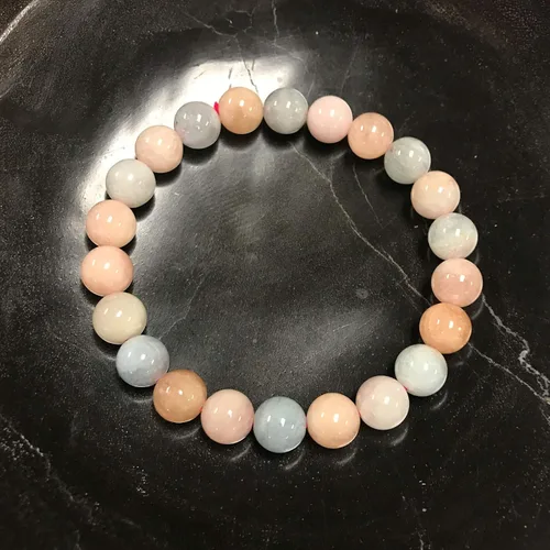 Vista 171 de Gem Avenue Handmade Round Bead Stretch Bracelet Unisex Natural Stone Beaded Jewelry for Men & Women, Elastic Wristband for Daily Wear