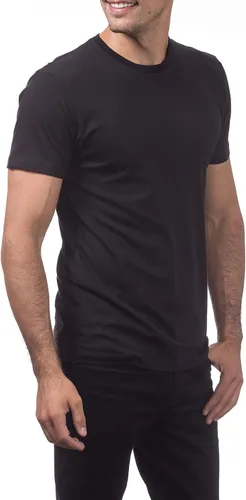 Vista 3 de Pro Club playera mangas cortas de algodón, Ringspun, liviana, para hombre