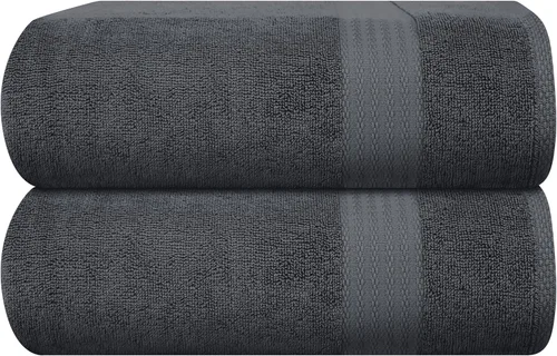 Vista 34 de GLAMBURG Juego de 2 Sábanas de Baño Extra Grandes de Algodón Premium de 700 GSM - 100% Algodón Peinado - 2 Sábanas de Baño 35x70 pulgadas - Calidad