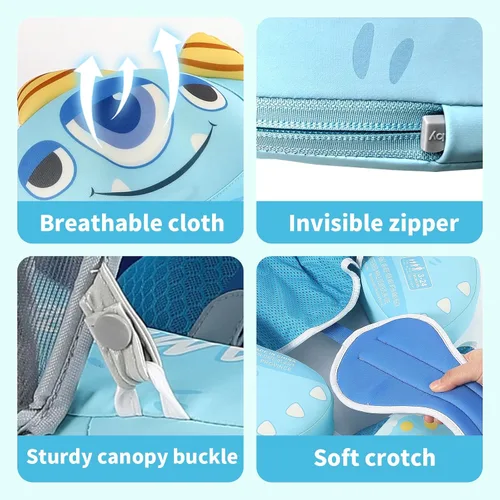 Vista 6 de Mambobaby Flotador para añadir cola sin volteo, flotador de natación para bebé, flotador de espuma de perlas, flotadores de agua sólida, entrenador