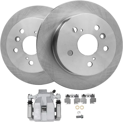 Vista 47 de Detroit Axle - Kit de freno delantero para Toyota RAV4 Prius V Lexus HS250h Scion xB Rotores de freno de disco de 10.83 pulgadas Pinza de freno
