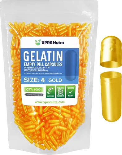Vista 13 de XPRS Nutra Cápsulas vacías tamaño 4 – 100 cápsulas pequeñas de gelatina vacías – Pastillas de relleno de cápsulas de bricolaje – Cápsulas de gel