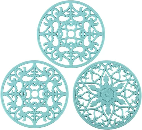 Vista 11 de Salvamanteles de silicona para platos calientes, ollas calientes y almohadillas, protege la encimera de ollas calientes y sartenes que salen