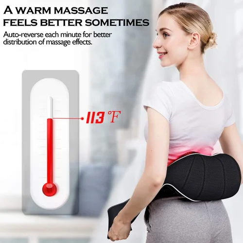 Vista 6 de Regalos de Navidad VIKTOR JURGEN para mujeres y hombres, masajeador Shiatsu de cuello y hombro con calor, masajeadores de recuperación deportiva