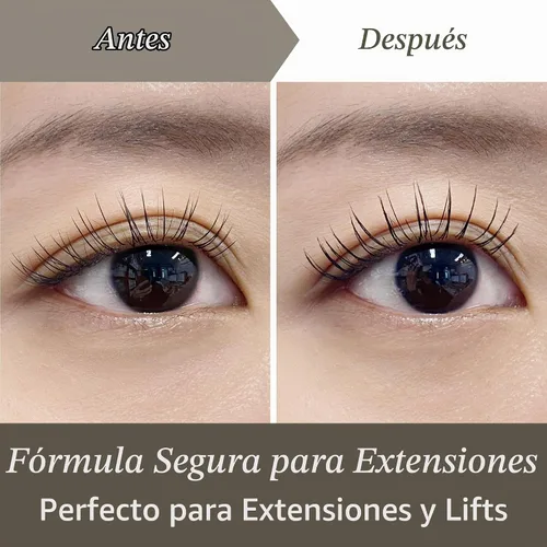 Vista 5 de BL Lashes Noir Mascara Máscara nutritiva para extensión de pestañas Voluminosa, libre de aceite, a prueba de manchas, producto de extensión