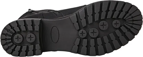 Vista 6 de GLOBALWIN Lace up Mid Calf Motorcycle Fashion Festival Boots Combat Riding Military Boots for Women