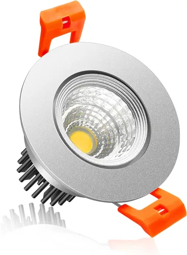 Vista 32 de Lámpara LED Downlight de 2 pulgadas, kit de luz de techo regulable de 3 W, luz blanca ultra cálida de 2700 K, luces LED blancas CRI80