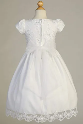 Vista 4 de Vestidos de Primera Comunión para Niñas 7-16 Vestido de Primera Comunión Blanco Vestidos de Primera Comunión para Niñas Talla Grande