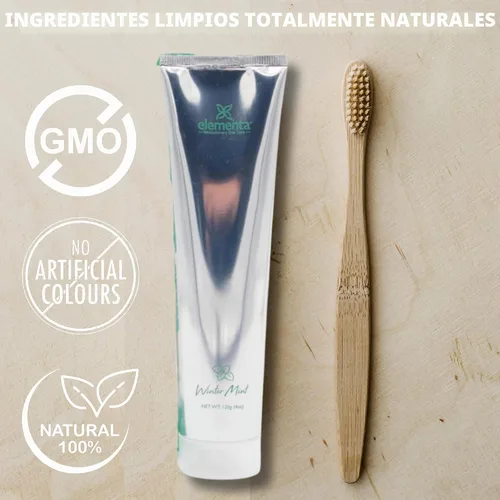 Vista 6 de Elementa Silver Pasta de dientes sin espuma sabor a menta de invierno Gel blanqueador de dientes 5 en 1 de 4 onzas líquidas Formulado por