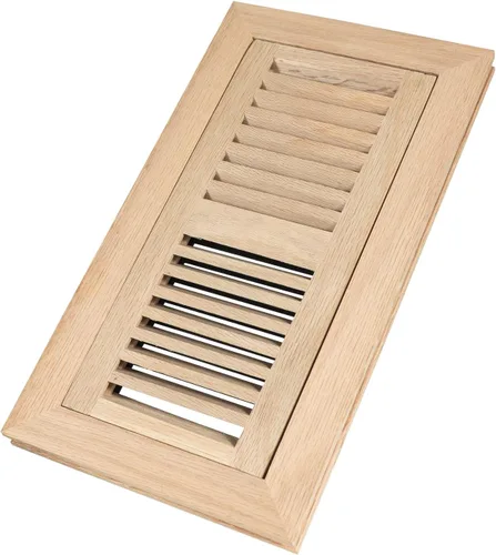 Vista 20 de Paquete de 2 registros de piso de madera dura de roble rojo, ventilación de montaje empotrado, 4 x 10 pulgadas, con amortiguador, sin terminar