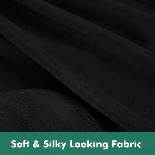 Vista 7 de Biscaynebay Faldas de cama envolventes con esquinas divididas para camas Twin/Twin XL de 15 pulgadas de caída, volantes de polvo elásticos Negro