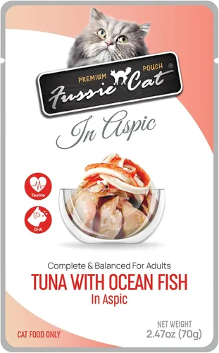 Vista 9 de Fussie cat Atún premium con salmón en Aspic