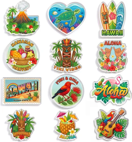 Vista 10 de Juego de 12 imanes para nevera con recuerdos de Puerto Rico