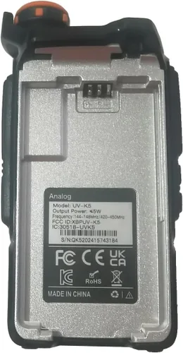 Vista 7 de QUANSHENG UV-K5 - Radio de mano de doble banda de 5 W, radio bidireccional para adultos, recepción de banda de aire (AM/FM), alerta meteorológica