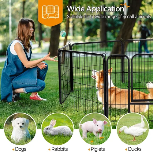 Vista 6 de Topeakmart Corralito para perros extra ancho de 6 paneles de 24 pulgadas