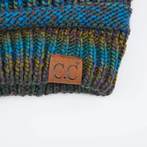 Vista 5 de C.C Exclusives - Gorro de invierno para mujer con agujero para coleta o moño, gorro beanie para mujer (MB-20A)