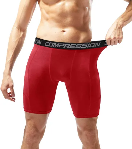 Vista 3 de Pantalones cortos de compresión para hombre, 3