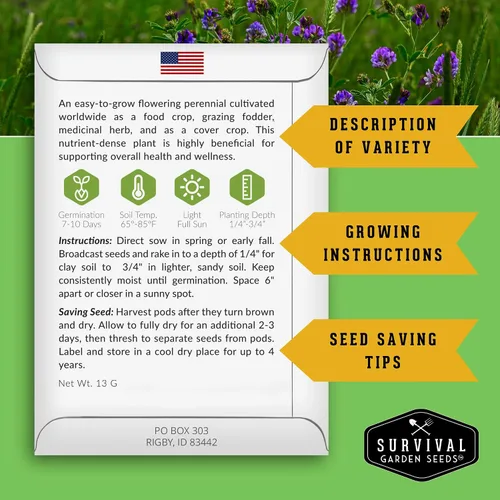 Vista 6 de Paquete de Variedad de Semillas de Hierbas Medicinales Ultimate – 36 Hierbas Curativas Heirloom sin OGM para Plantar Kit de Jardín de Bienestar