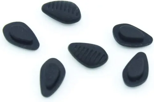 Vista 4 de QYAJS Almohadillas de nariz para anteojos, repuesto de silicona suave, color negro, compatibles con lentes Nike y otras gafas, 0.472 pulgadas, 3