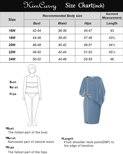 Vista 3 de KIMCURVY Vestido de capa de talla grande para mujer, vestido de tubo con superposición de gasa, vestido midi para boda, cóctel, fiesta