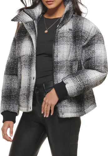Vista 17 de Levi's Chaqueta acolchada con cintura ceñida para mujer Berry con capucha