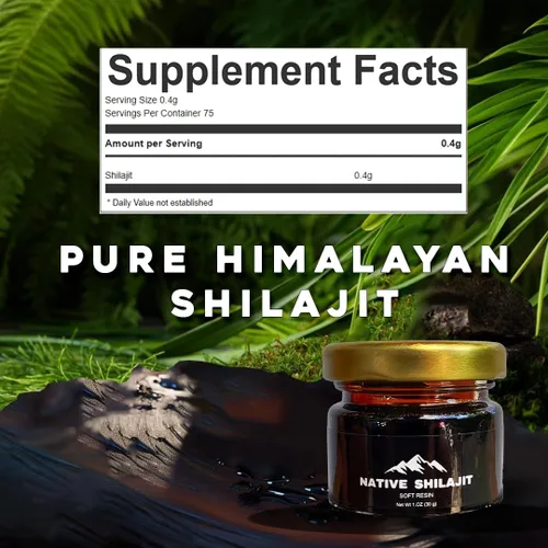 Vista 5 de Native Rems Resina Shilajit del Himalaya, pura y probada en laboratorio con alto ácido fúlvico y minerales esenciales, orgánica, vegana, sin OMG