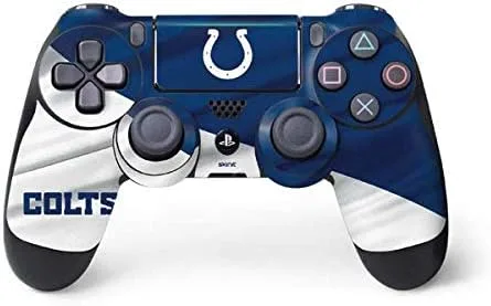 Vista 9 de Skinit Calcomanía para juegos compatible con PS4 Pro/Slim Controller, con licencia oficial de Liquid Blue NFL Indianapolis Colts Running Back