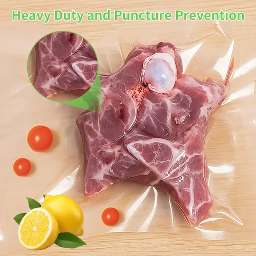 Vista 4 de MakMeFre 100 Large Gallon Size 4mil 11" x 20" Vacuum Sealer Bags with BPA Free and Heavy Duty,Great for Food Storage Vaccume Sealer PreCut Bag