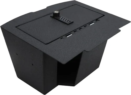 Vista 11 de Caja Fuerte para Consola Central - Caja Fuerte para Pistola de Consola KEREN Compatible con Dodge Ram 1500 2500 3500 2013-2018 con Reproductor