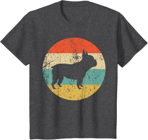 Vista 38 de Camiseta de perro retro de Bulldog Francés Negro