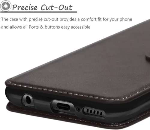 Vista 7 de QLTYPRI Funda tipo cartera para Samsung Galaxy S8, color negro