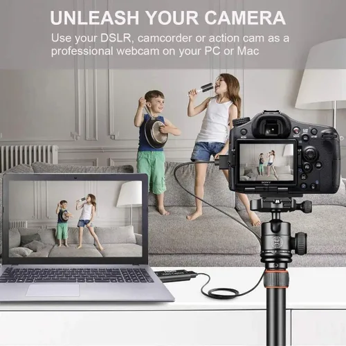 Vista 2 de SLAJOY Tarjetas de captura de Audio y Video mejoradas, tarjeta de captura de 1080p 60fps, USB de Ultra alta velocidad para Video juegos, transmisión