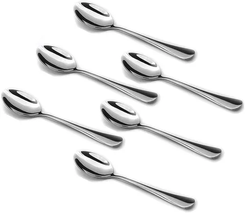 Vista 9 de Wesdxc56 Demitasse - Cucharas de café expreso, mini cuchara de café, cucharas pequeñas de acero inoxidable de 4.7 pulgadas para postre, juego de 6