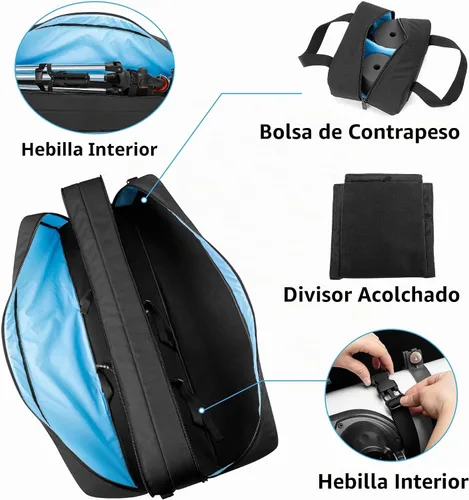 Vista 2 de samdew Bolsa para telescopio de doble capa con bolsa de contrapeso