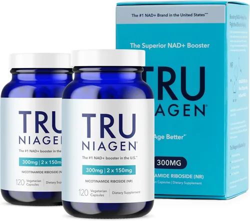 Vista 9 de TRU NIAGEN Suplemento NAD patentado para la función cerebral, antienvejecimiento y regeneración celular, niagen, 60 porciones de 300 mg Apoya