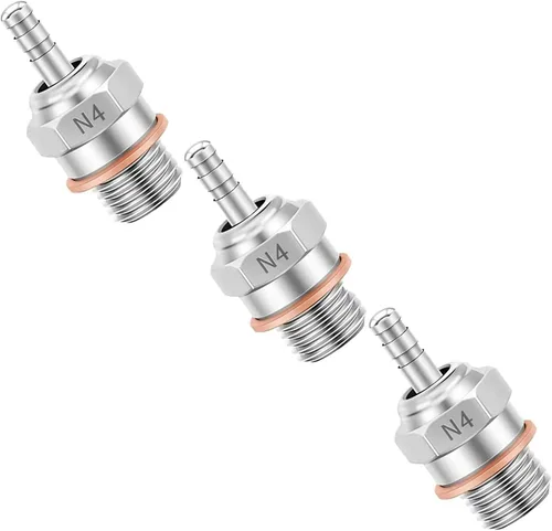 Vista 12 de 2 piezas 70117H Hot Glow Plugs No.3 N3 N4#3 #4 Spark Nitro Engine Parts Reemplazan OS para Traxxas Losi HPI Redcat HSP Himoto RC Car Truck Buggy (N3)