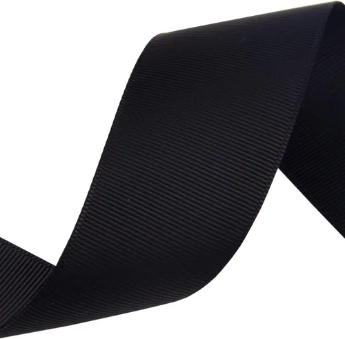 Vista 5 de VATIN Cinta de Grogrén Negra, 1-1/2" x 50 Yardas Continuas, Cinta de Grogrén de Poliéster Negra, Usar para Lazos de Bricolaje, Accesorios