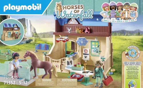 Vista 7 de Playmobil Caballos de la Cascada - Terapia Ecuestre y Práctica Veterinaria
