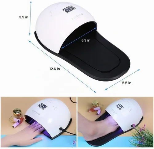 Vista 8 de FILFEEL Lámpara LED de secado de uñas de 48 W, herramientas de arte de uñas para curado de esmalte de uñas con sensor inteligente herramienta