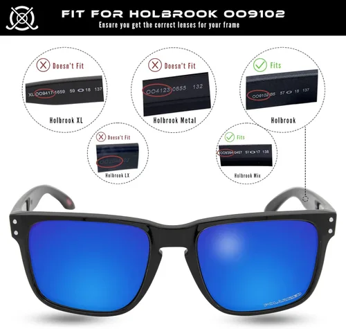 Vista 3 de SOLODAD Lentes de repuesto polarizados para lentes de sol Oakley Holbrook OO9102