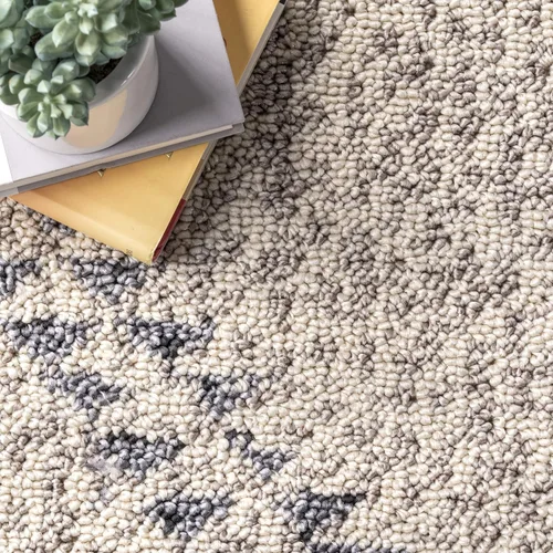 Vista 5 de nuLOOM Blaine - Alfombra de área de diamantes punteados, 4x6, marfil