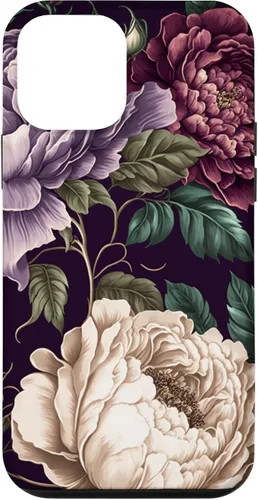 Vista 15 de Elegant Blush Pink & Purple Vintage Floral Rose & Peony Case for iPhone 17