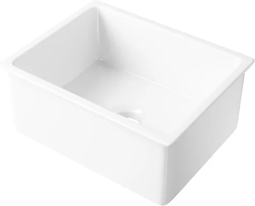 Vista 9 de Eridanus - Fregadero de cocina rectangular de cerámica (23.5 x 18.5 pulgadas)