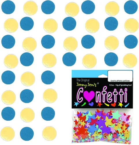 Vista 98 de Confetti Circle 1/4" Negro, Azul Marino Combo - 2 bolsas de media onza (1 oz) (8550/9971)