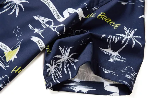 Vista 5 de JDHUASHA Camisas hawaianas para hombre casual con botones manga corta Aloha Beach Dress Shirt