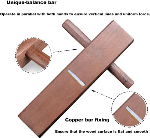 Vista 2 de Cepilladora manual, plano de madera y papel de lija para carpintería, plano de bloque de gato para superficie de madera, planos de mano