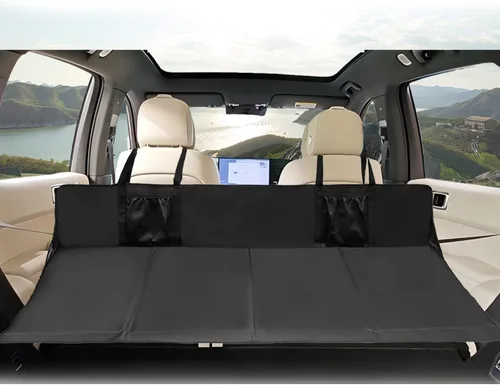 Vista 8 de Placa de extensión de colchón para asiento trasero de automóvil, colchón portátil para dormir, extensor de asiento trasero plegable, aumenta