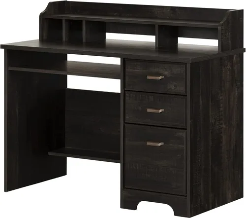Vista 13 de South Shore Versa - Escritorio para computadora con gabinete, arce gris