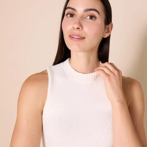 Vista 4 de Tienda Essentials Camiseta sin mangas Boucle para mujer (anteriormente Daily Ritual)